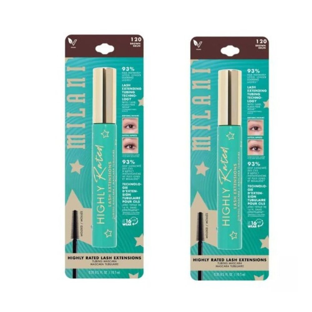 Milani Highly Rated Lash Extensions Tubing Mascara Brown 2 Pack